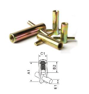 Zócalo de fijación resistente con pasador cruzado